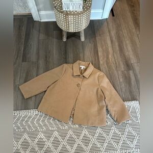 NEW Chico's Light Smooth Plush Swing Jacket| Color Arabian Camel | Size 3 / XL